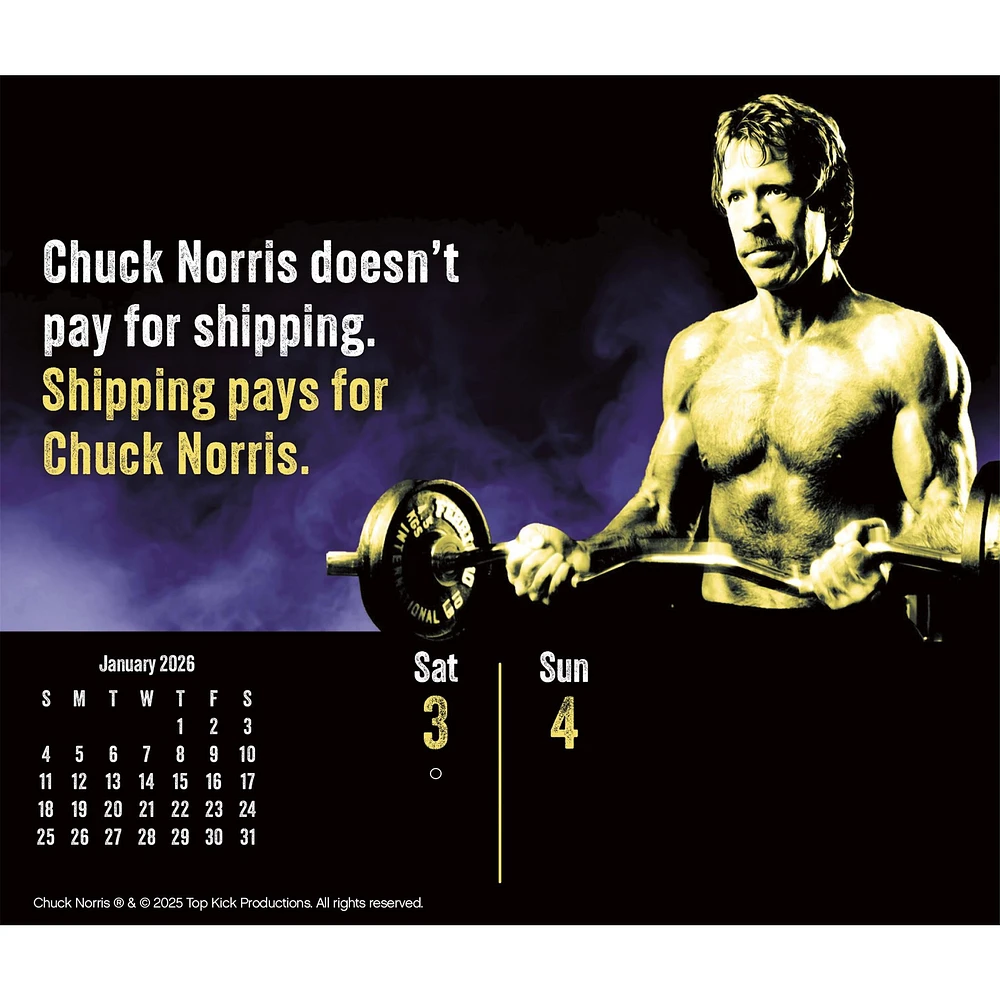 Chuck Norris 2026 Box Calendar