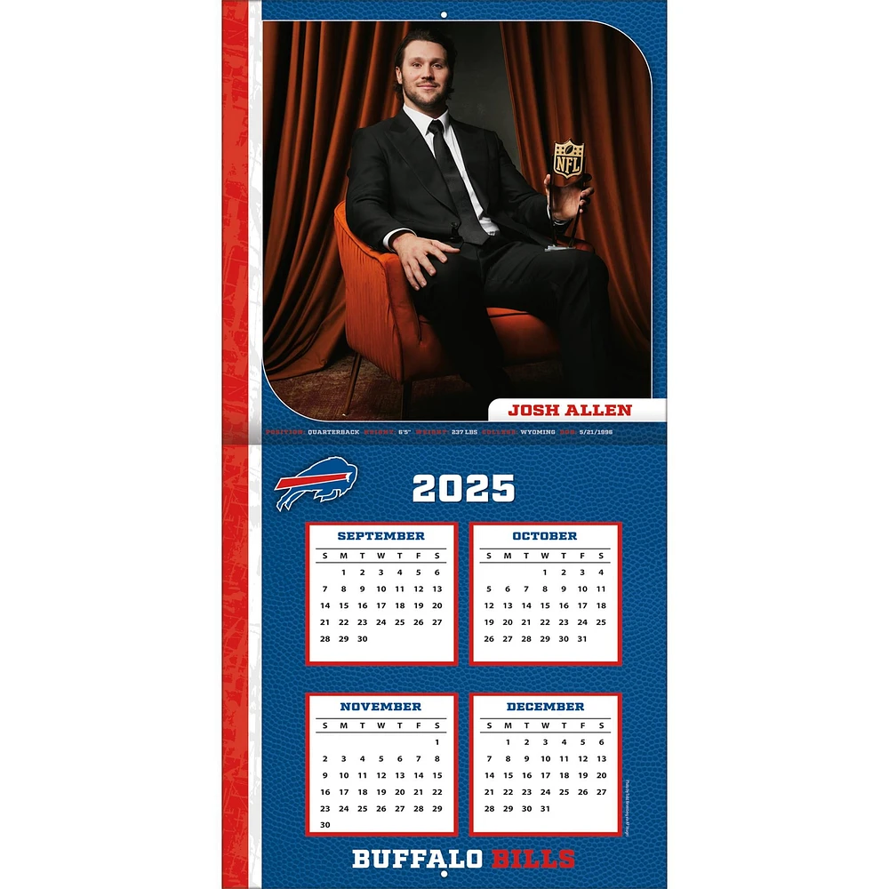 NFL Buffalo Bills Josh Allen 2026 Wall Calendar