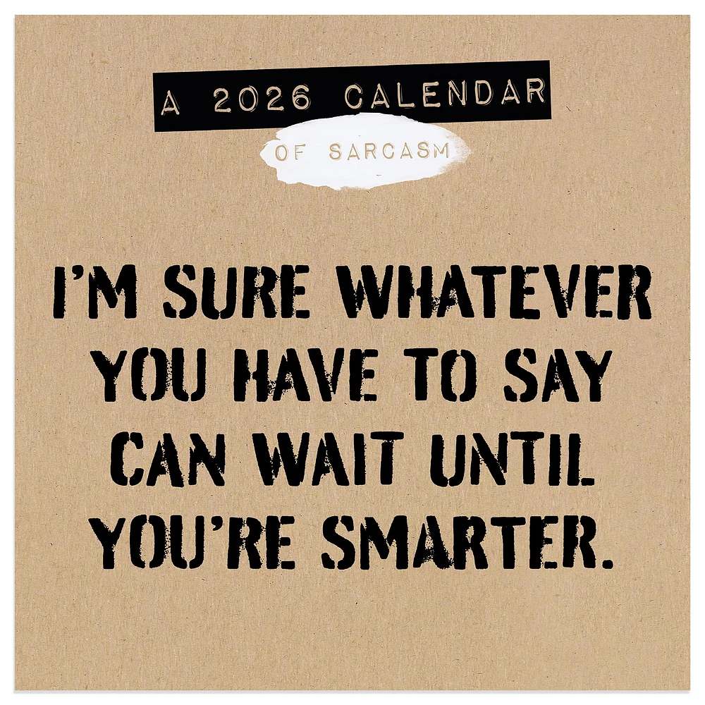 Anti Affirmations And Sarcasm 2026 Mini Calendar - Online Exclusive