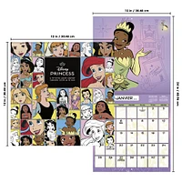 Disney Princess Bilingual 2026 Wall Calendar