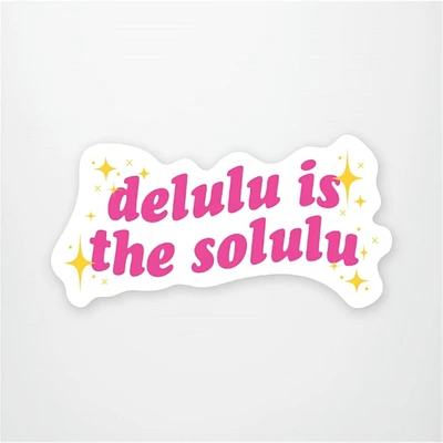 Delulu is the Solulu Vinyl Sticker