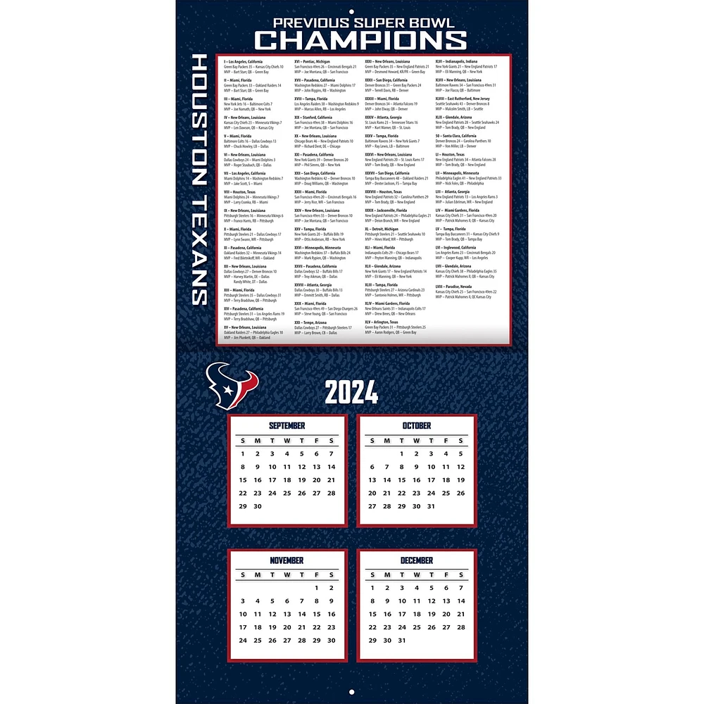 NFL Houston Texans Wall 2025 Calendar - Online Exclusive