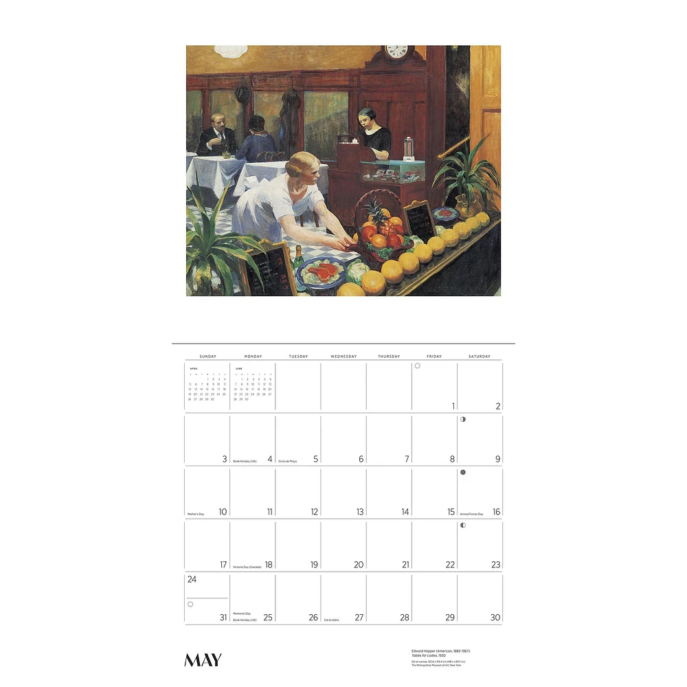 Edward Hopper 2026 Wall Calendar