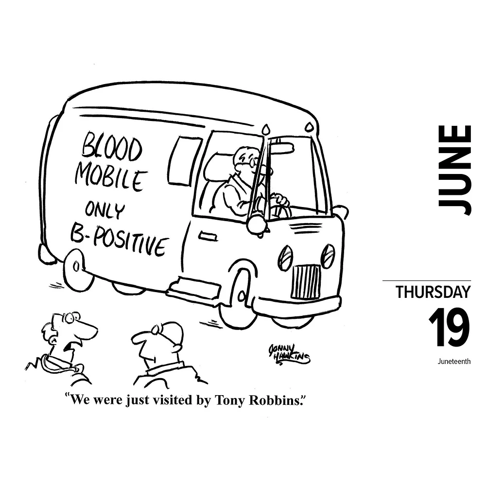 Punny Cartoon A Day By Jonny Hawkins Box 2025 Calendar - Online Exclusive