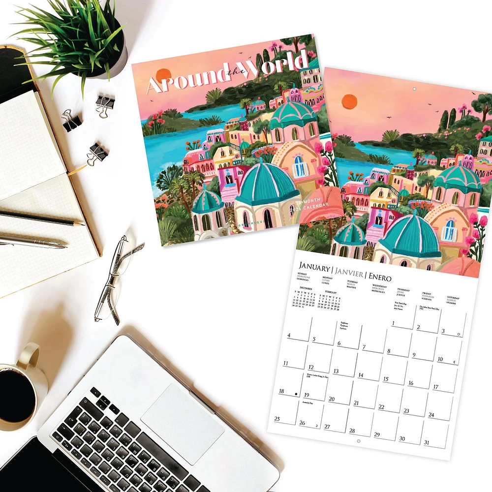 Around The World 2026 Wall Calendar - Online Exclusive