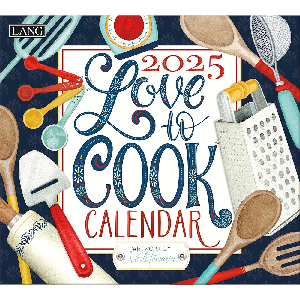 Love To Cook Wall 2025 Calendar