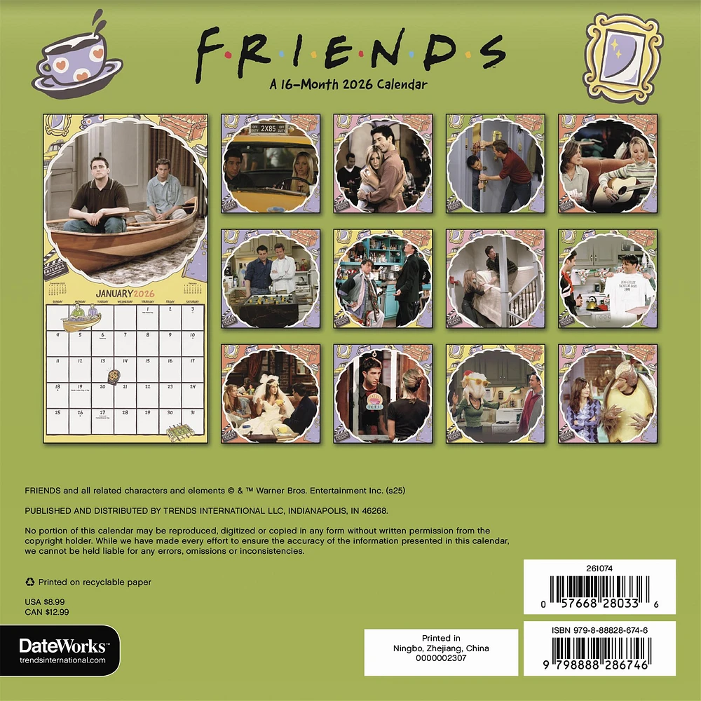 Friends 2026 Mini Calendar