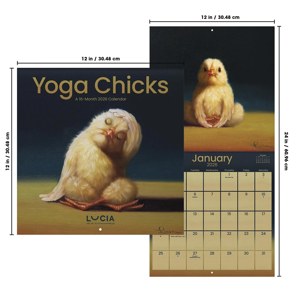 Yoga Chicks 2026 Wall Calendar