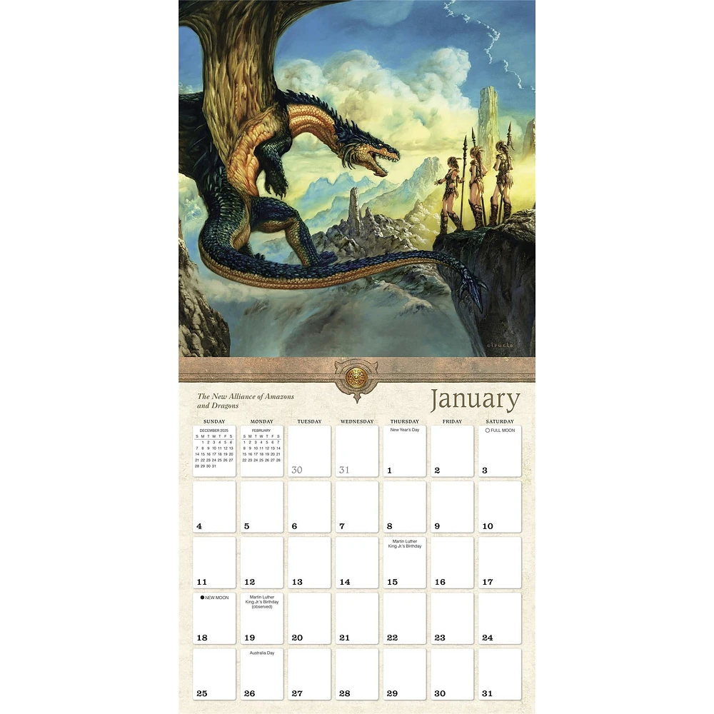 Dragons By Ciruelo 2026 Wall Calendar - Online Exclusive