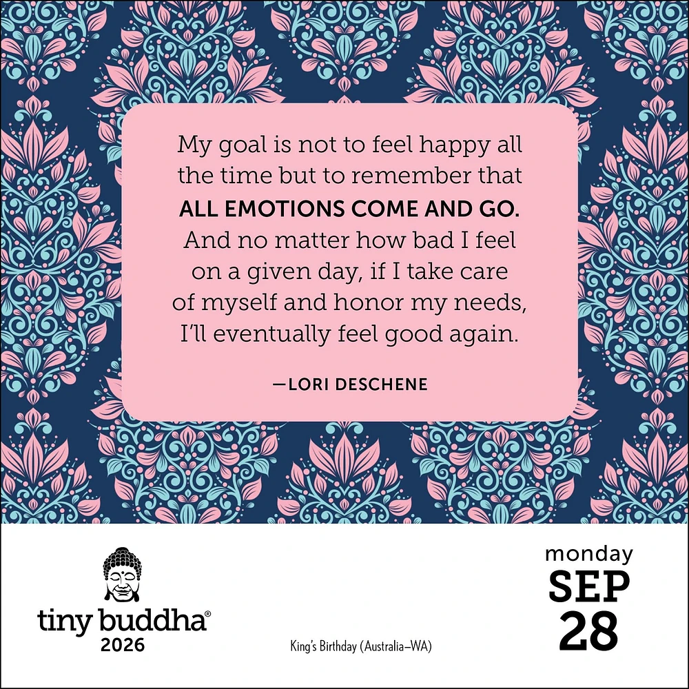 Tiny Buddha 2026 Box Calendar