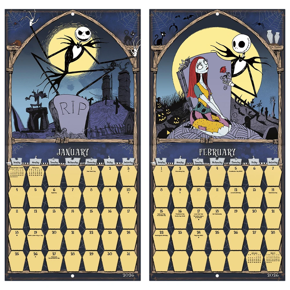 Nightmare Before Christmas 2026 Mini Calendar