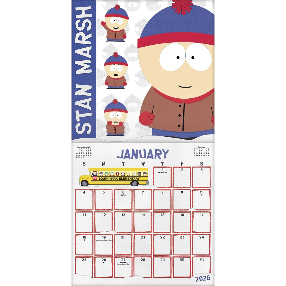 South Park 2026 Wall Calendar