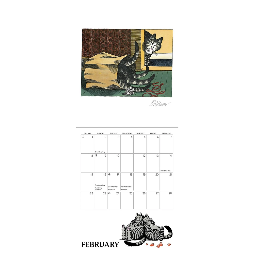 B Kliban Cat 2026 Special Edition Wall Calendar with Print