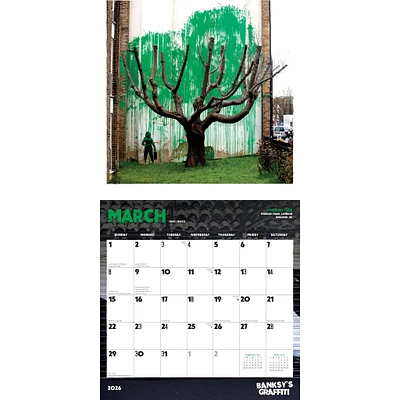 Banksy Graffiti 2026 Wall Calendar