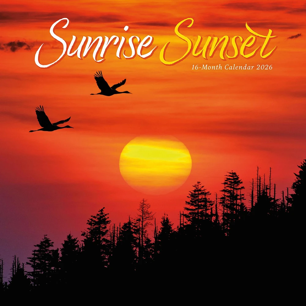 Sunrise Sunset 2026 Wall Calendar