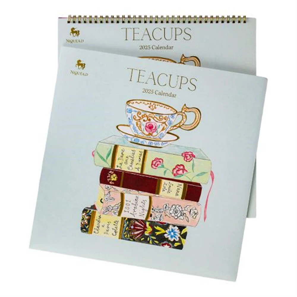 Teacups Wireo Wall 2025 Calendar