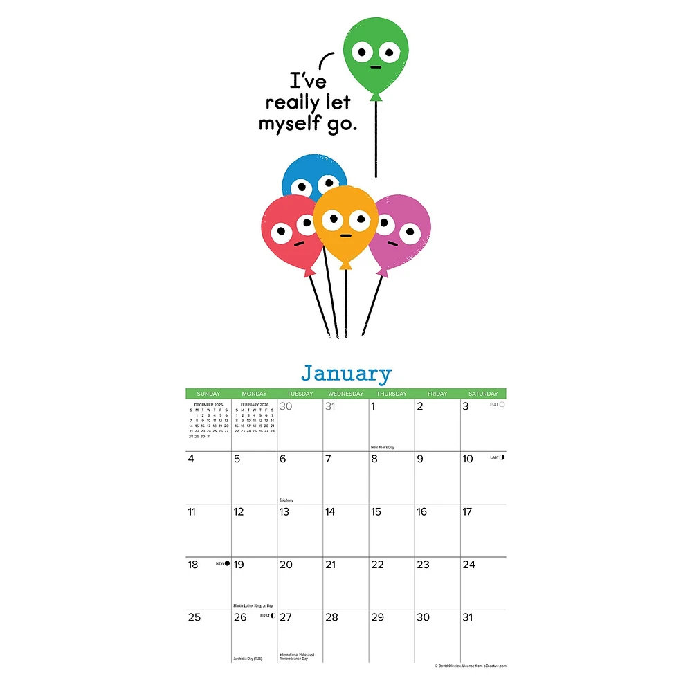 Art Of David Olenick 2026 Mini Calendar - Online Exclusive