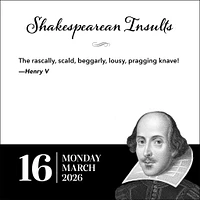 Shakespearean Insults 2026 Box Calendar