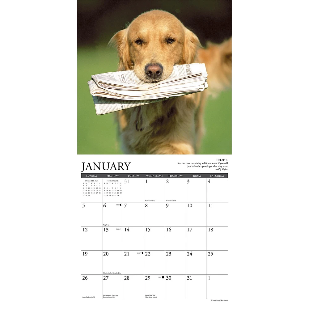 Golden Rules Wall 2025 Calendar