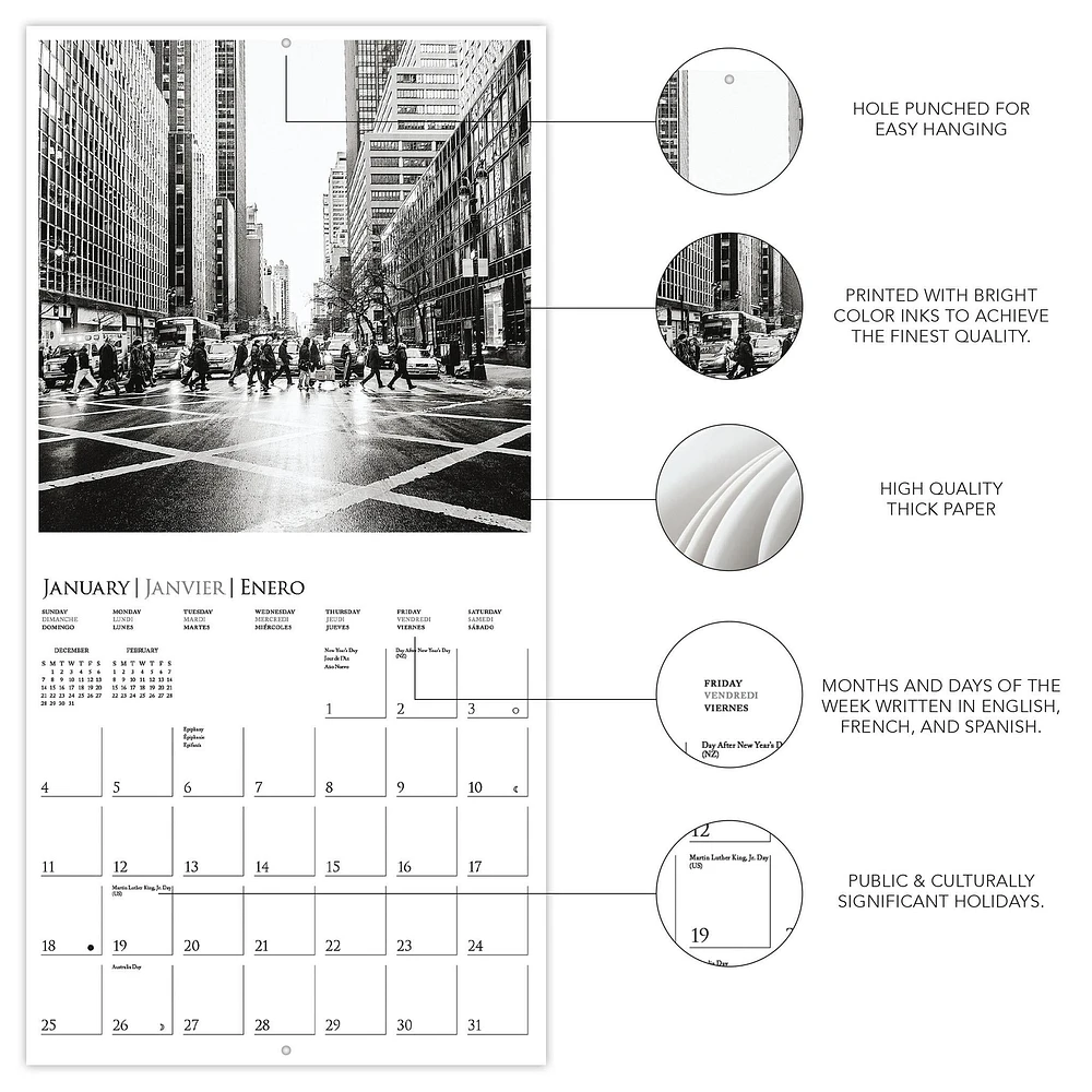 New York 2026 Mini Calendar