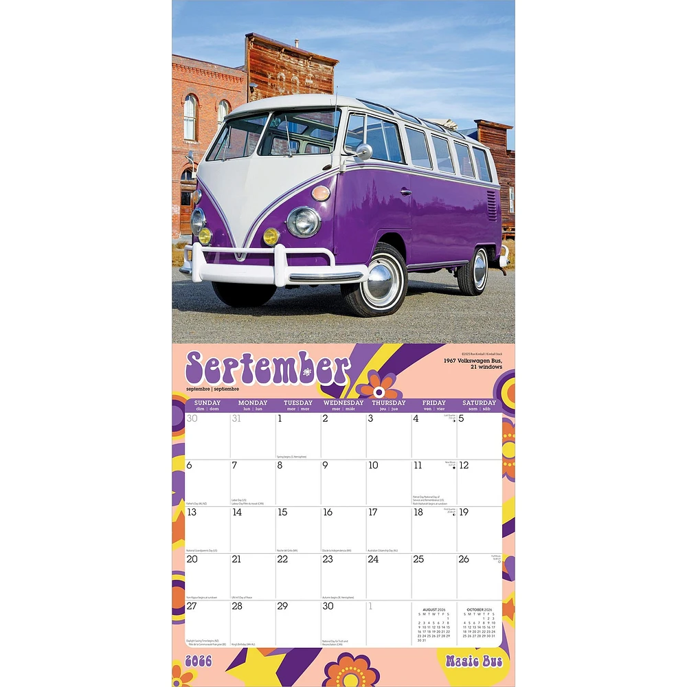 Magic Bus 2026 Wall Calendar