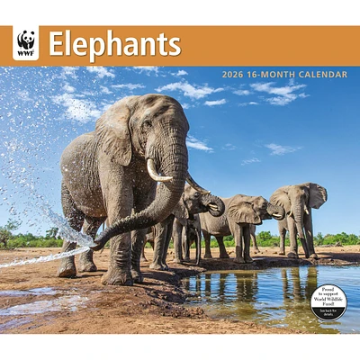 World Wildlife Fund Elephants 2026 Wall Calendar