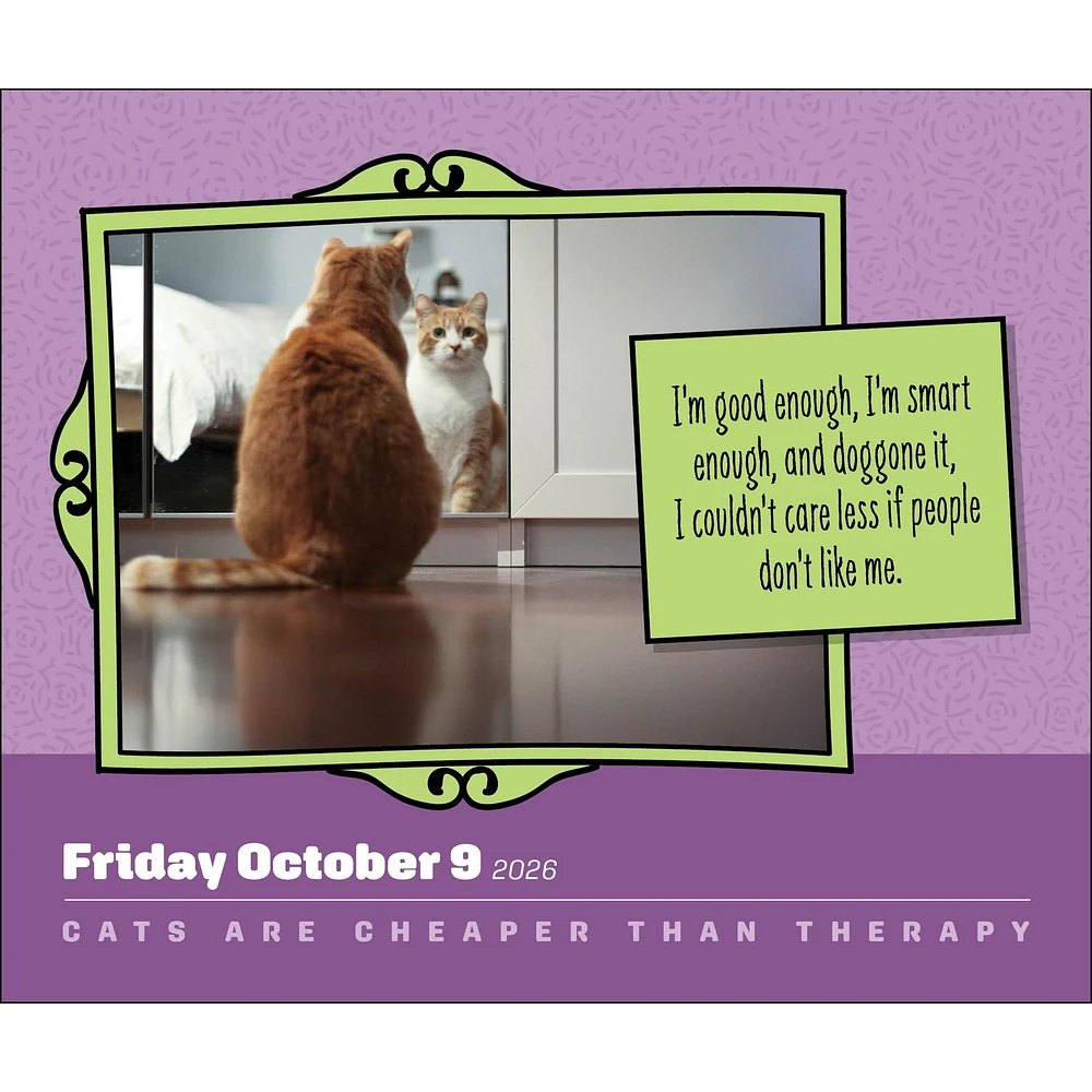 Cats Are Cheaper Than Therapy 2026 Box Calendar - Online Exclusive