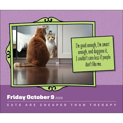 Cats Are Cheaper Than Therapy 2026 Box Calendar - Online Exclusive