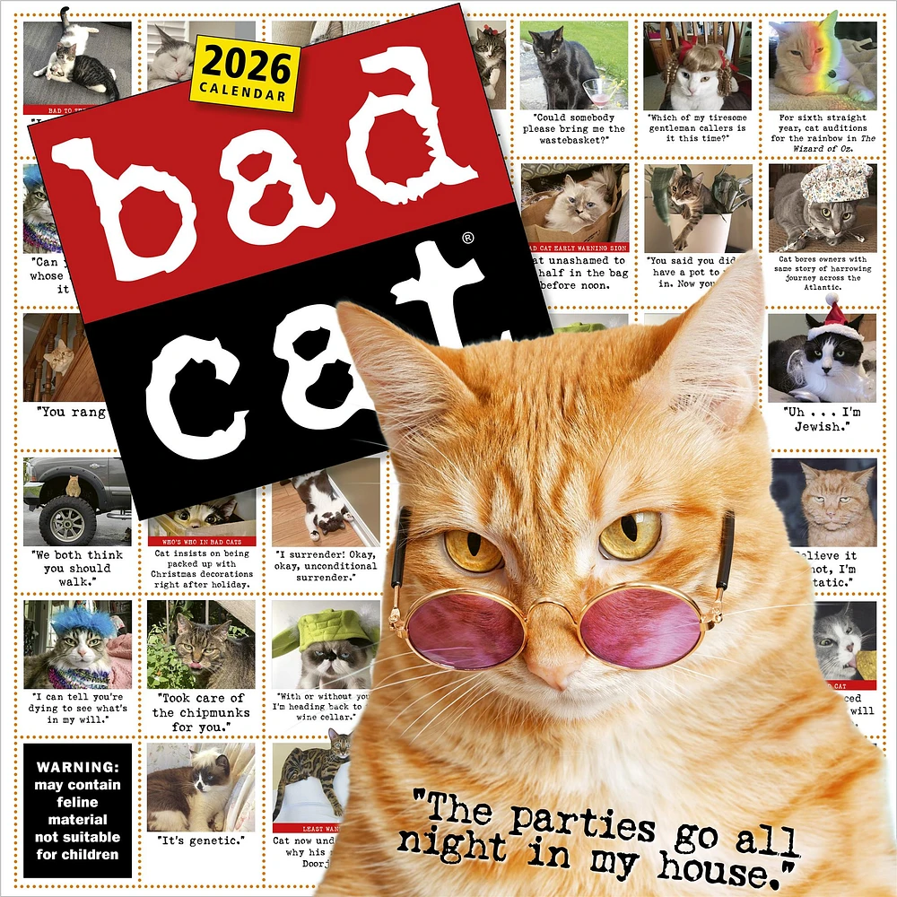 Bad Cat 2026 Wall Calendar - Online Exclusive