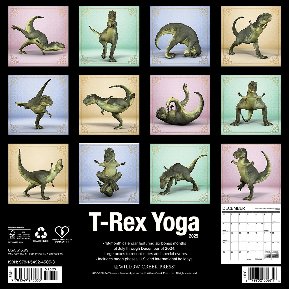 Trex Yoga Wall 2025 Calendar