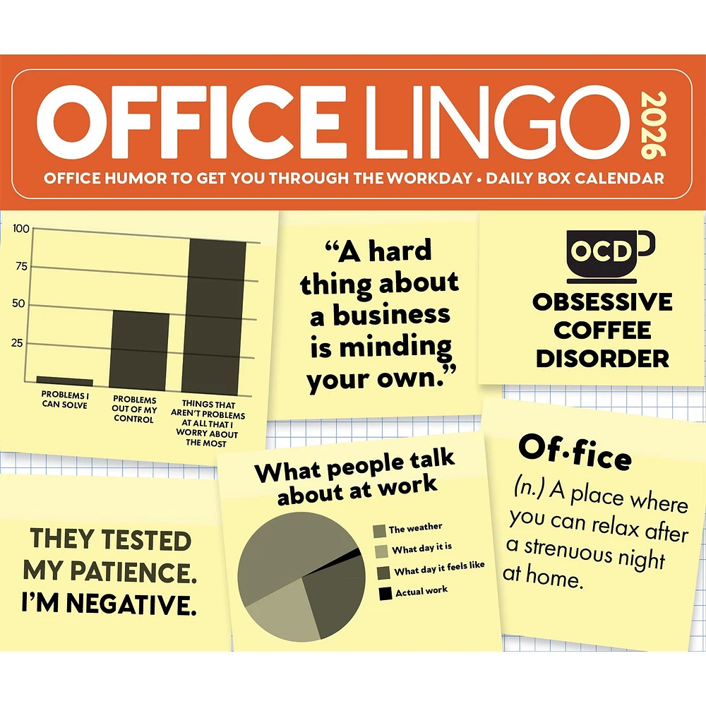 Office Lingo 2026 Box Calendar