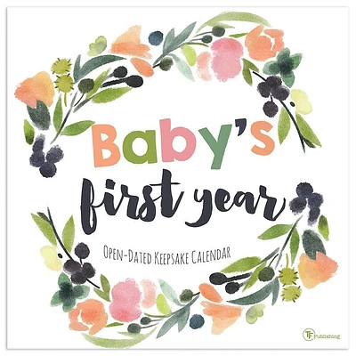 Babys First Year Floral Undated Wall