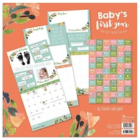 Babys First Year Floral Undated Wall