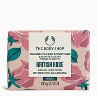 British Rose Cleansing Face & Body Bar