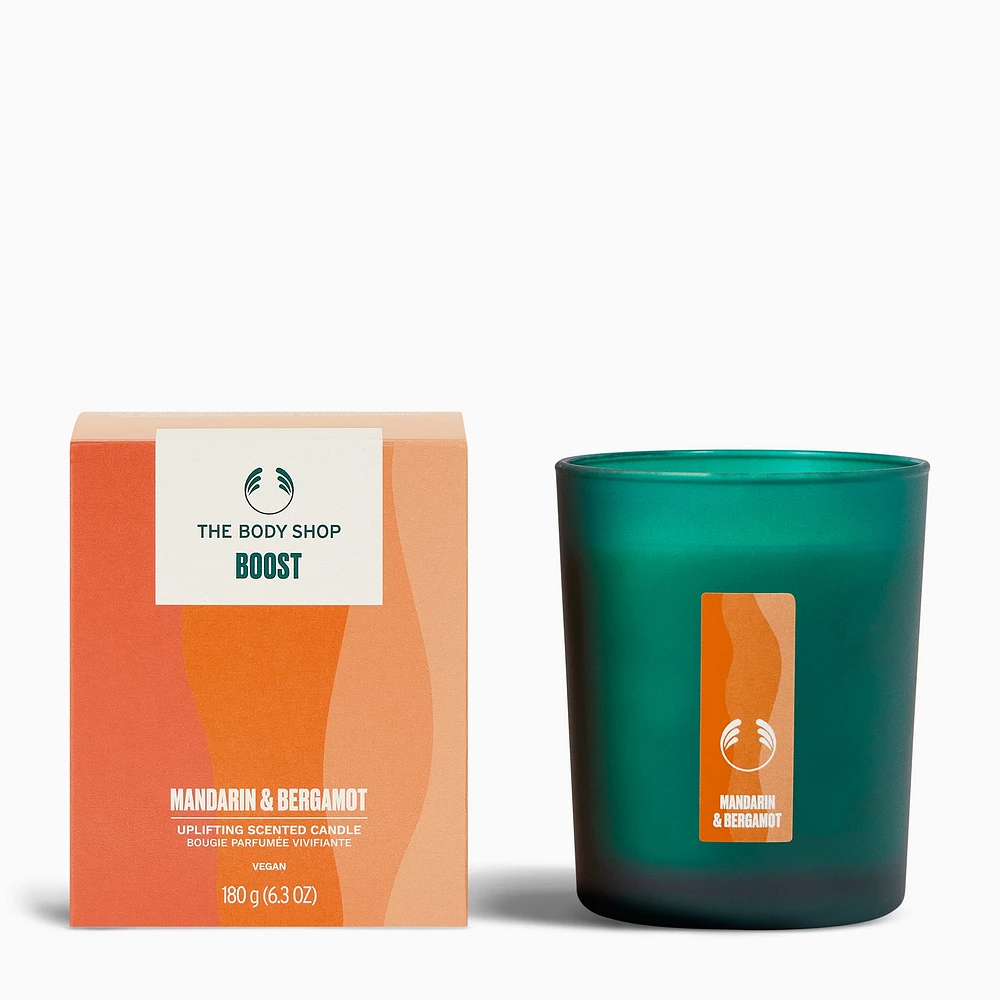 Boost Mandarin & Bergamot Uplifting Scented Candle