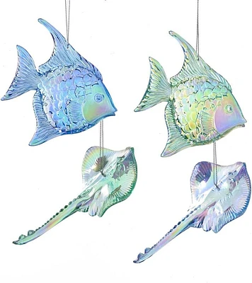 Iridescent Plastic Aquatic Sealife Fish Ornament