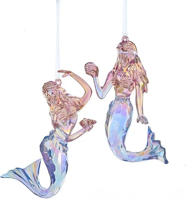Iridescent Plastic Mermaid Ornament