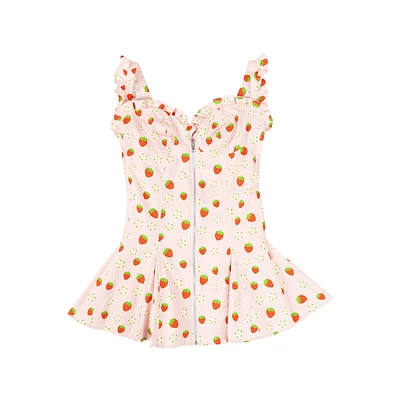 Strawberry Shortcake Premium Adult Berry Ruffle Zip-Up Dress