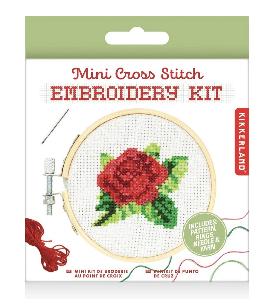 Rose Mini Cross Stitch Embroidery Kit