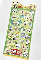 Stickers Panda and Beaver Camping