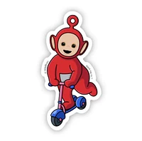 The Po With Her Scooter Sticker