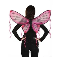 Pink Floral Costume Wings