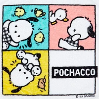 Sanrio Wash Towel Checker Pattern Pochacco
