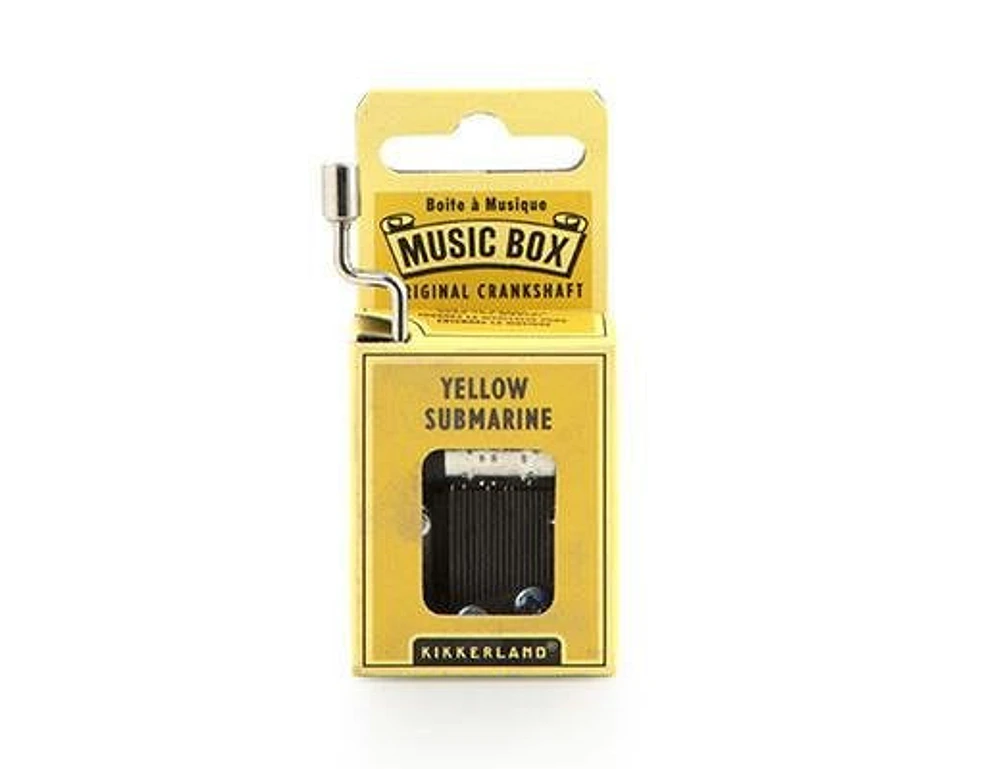 Yellow Submarine Hand Crank Music Box