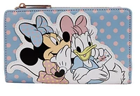 Disney Minnie Daisy Pastel Color Block Dots Flap Wallet