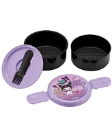 Kuromi Round Bento Lunch Box 16.91oz Kuromi's Pretty Journey