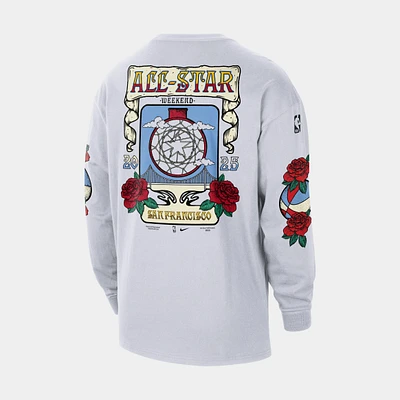 Max 90 2025 All Star Weekend Mens Long Sleeve Shirt (White/Red)