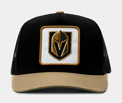 Truck It Las Vegas Golden Knights Trucker Mens Hat (Black/Gold)