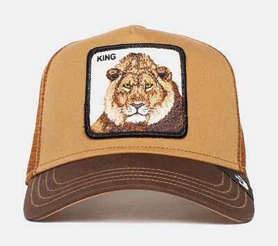 King Lion Trucker Hat Mens Hat (Brown)