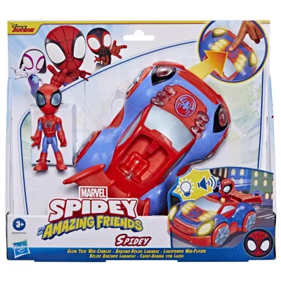 SPIDEY AMAZING FRIENDS BOLIDO ARACNIDO CON LUCES F4530